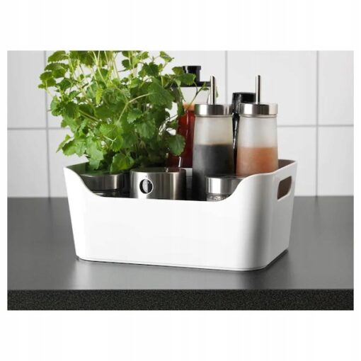 IKEA VARIERA POJEMNIK PUDEŁKO PLASTIKOWE BIAŁE 24X17CM - obrazek 2