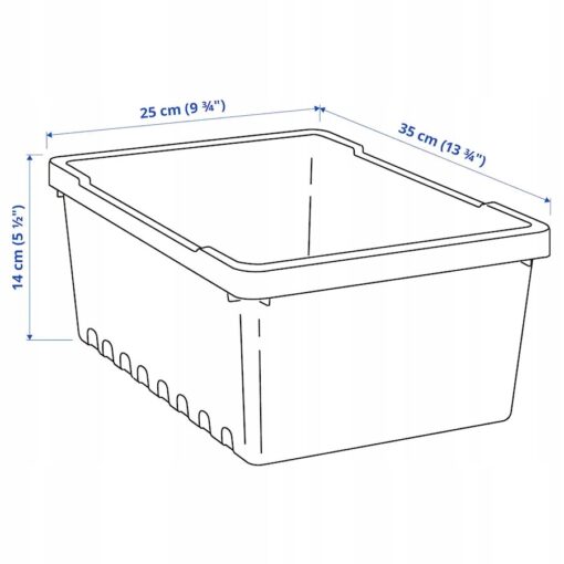 IKEA UPPSNOFSAD POJEMNIK CZARNY 35X25X14 CM 4 SZTUKI - obrazek 4