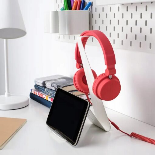 IKEA MOJLIGHET STOJAK NA SŁUCHAWKI I TABLET BIAŁY - obrazek 4
