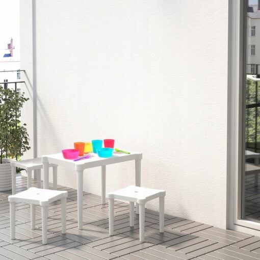 IKEA UTTER STOŁEK DZIECIĘCY TABORET DLA DZIECKA BIAŁY - obrazek 2