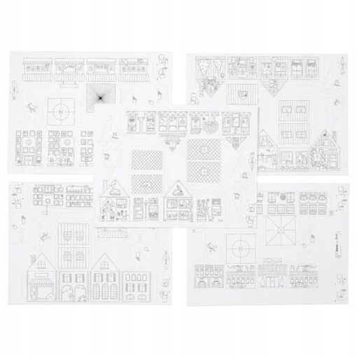 IKEA MALA SZABLON MIASTA Z KARTONU 10-CZĘŚCIOWY - obrazek 2