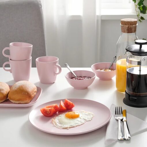 IKEA FARGKLAR TALERZ MATOWY RÓŻOWY 26 CM 4 SZT. - obrazek 3