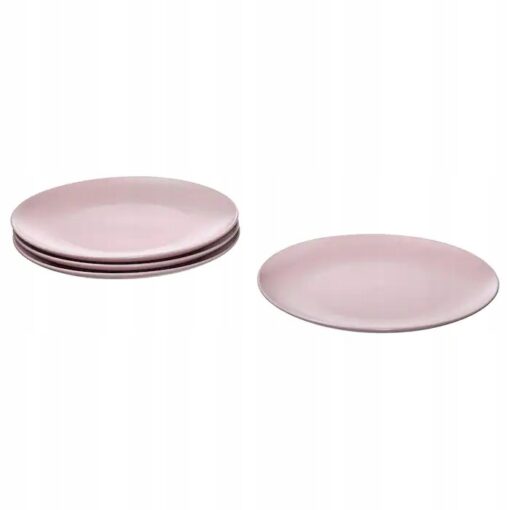 IKEA FARGKLAR TALERZ MATOWY RÓŻOWY 26 CM 4 SZT.