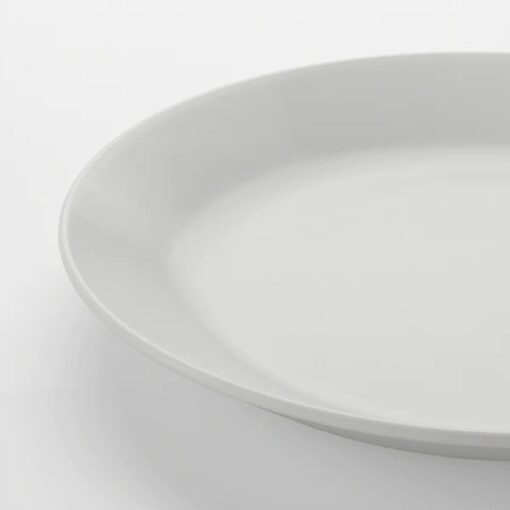 IKEA OFTAST TALERZ BIAŁY HARTOWANE SZKŁO 25 CM - obrazek 2