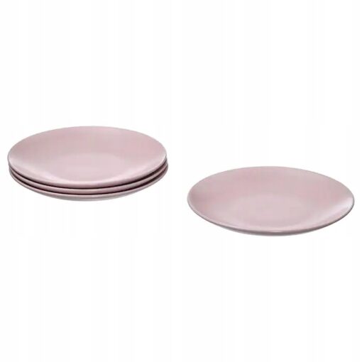IKEA FARGKLAR TALERZYK RÓŻOWY MAT 20 CM 4 SZT.
