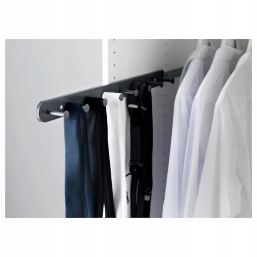 IKEA KOMPLEMENT WIESZAK WYSUWANY WIELOFUNKCYJNY SZARY 58 cm - obrazek 3