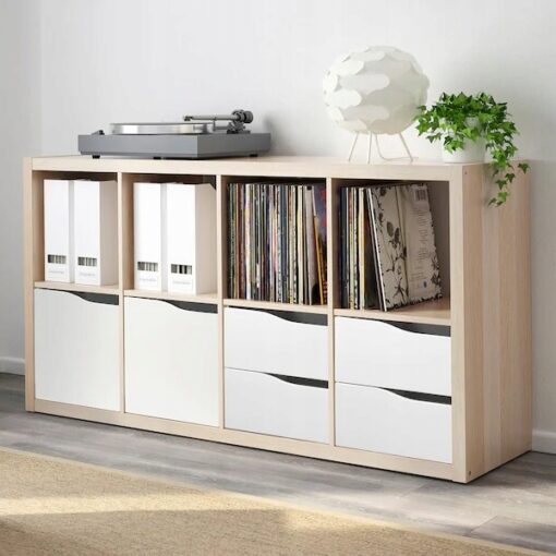 IKEA KALLAX WKŁAD Z 2 SZUFLADAMI BIAŁY REGAŁ 33x33 CM - obrazek 2