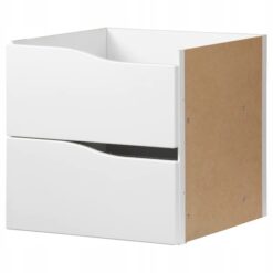 IKEA KALLAX WKŁAD Z 2 SZUFLADAMI BIAŁY REGAŁ 33x33 CM