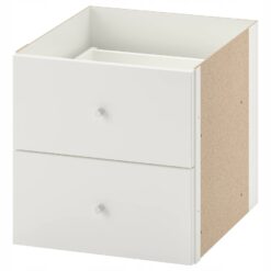 IKEA KALLAX WKŁAD Z 2 SZUFLADAMI REGAŁ BIAŁY 33X33 CM