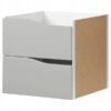 IKEA KALLAX WKŁAD Z 2 SZUFLADAMI SZARY REGAŁ 33x33 CM