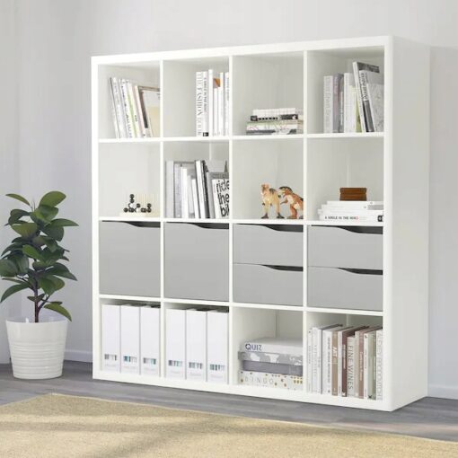 IKEA KALLAX WKŁAD Z 2 SZUFLADAMI SZARY REGAŁ 33x33 CM - obrazek 2