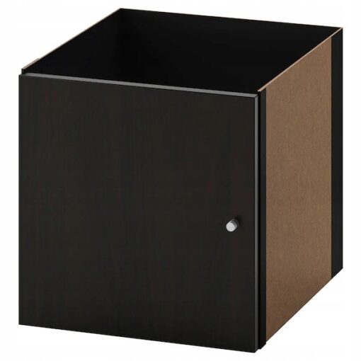IKEA KALLAX WKŁAD Z DRZWIAMI CZARNY BRĄZ 33X33