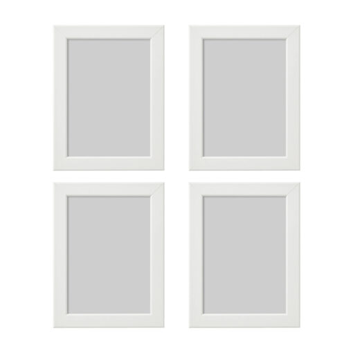 IKEA FISKBO ZESTAW RAMKA NA ZDJĘCIA RAMA 13x18 CM BIAŁA 4 SZT.