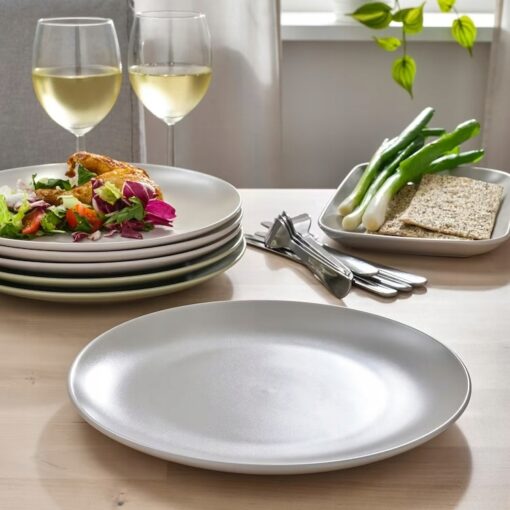 IKEA FARGKLAR TALERZ SZARY MATOWY 26 CM 4 SZT. - obrazek 2