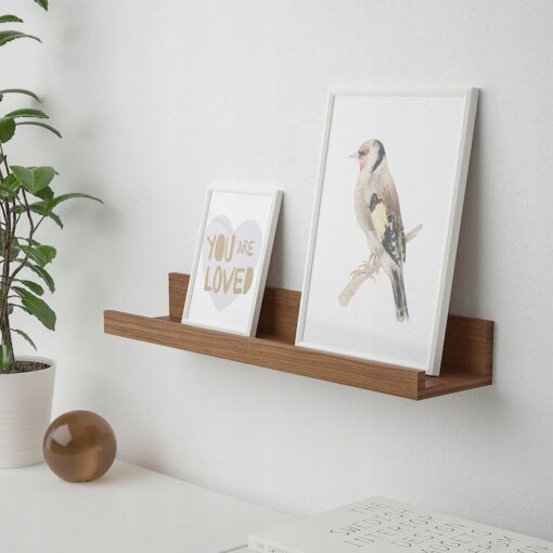 IKEA MOSSLANDA PÓŁKA NA ZDJĘCIA ORZECH 55 cm - obrazek 2