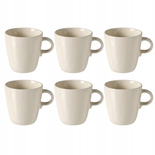 IKEA FARGKLAR KUBEK BEŻOWY 370 ML ZESTAW 6 SZT.