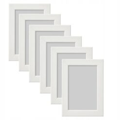 IKEA FISKBO RAMKA NA ZDJĘCIA BIAŁA 10x15 cm 6 SZT.