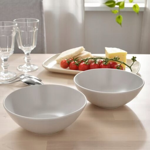 IKEA FARGKLAR MISKA SZARA MATOWA 16 CM - 4 SZT. - obrazek 4