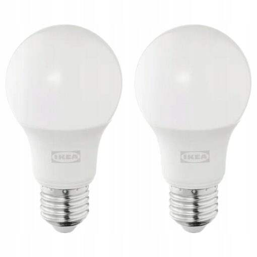 IKEA SOLHETTA ŻARÓWKA LED E27 470 LN KULA 2 SZT