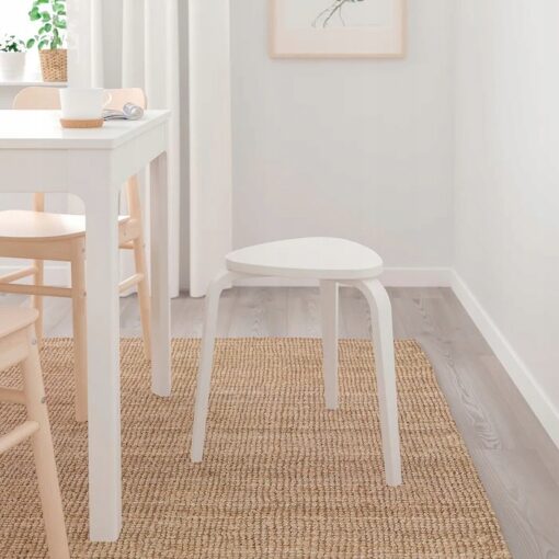 IKEA KYRRE STOŁEK TABORET BIAŁY - obrazek 2