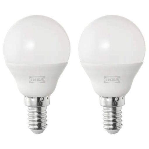 IKEA SOLHETTA ŻARÓWKA LED E14 470 LN KULA 2 SZT