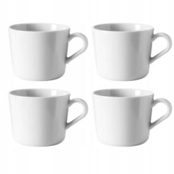 IKEA 365+ ZESTAW KUBEK BIAŁY PORCELANA 360 ML 4 SZT.