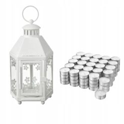 IKEA KRINGSYNT LATARENKA LAMPION 21 CM + ŚWIECZKI