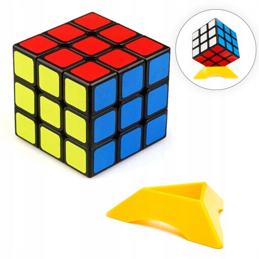 UKŁADANKA KOSTKA 3x3 - SZYBKA + PODSTAWKA