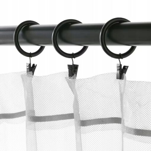IKEA SYRLIG KÓŁKA Z ŻABKĄ I HACZYKIEM CZARNE 38 MM - obrazek 3