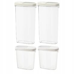 IKEA 365+ ZESTAW POJEMNIKÓW NA SUCHĄ ŻYWNOŚĆ 1.3 / 2.3l 4szt