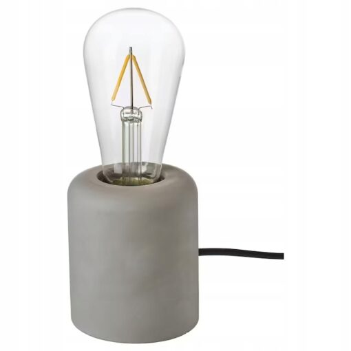 IKEA RASEGEL LAMPA STOŁOWA + ŻARÓWKA 10X8CM PODSTAWA CEMENTOWA