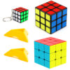 ZESTAW 2X KOSTKA 3x3x3 + PODSTAWKI + BRELOK MINI KOSTKA