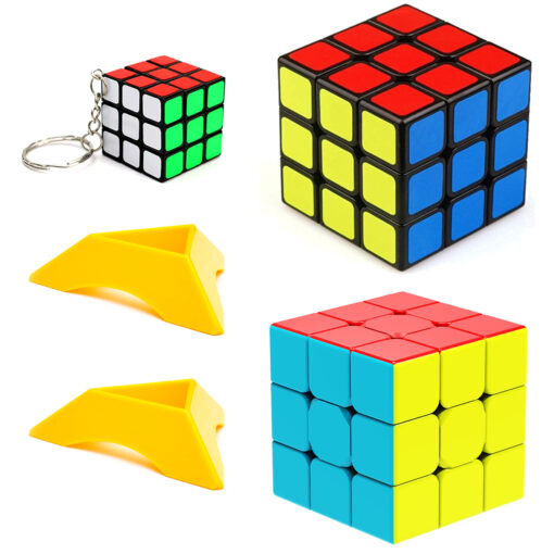 ZESTAW 2X KOSTKA 3x3x3 + PODSTAWKI + BRELOK MINI KOSTKA