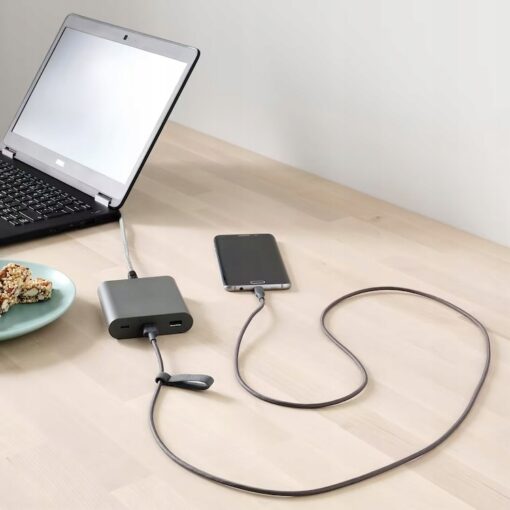 IKEA LILLHULT KABEL USB-A NA USB-MICRO SZARY 1.5 M - obrazek 4