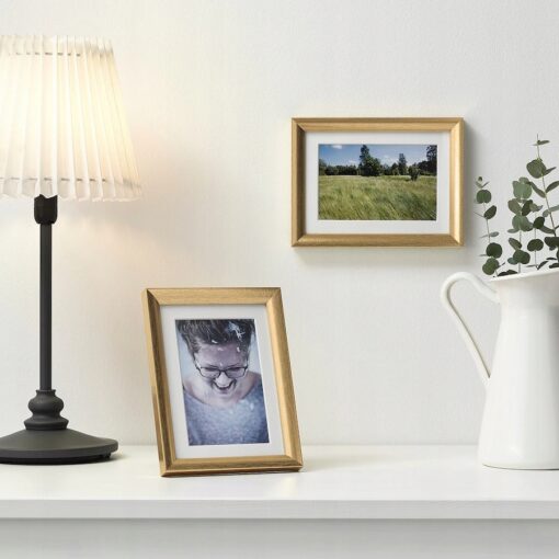IKEA SILVERHOJDEN RAMKA NA ZDJĘCIA ZŁOTA 13x18cm - obrazek 4