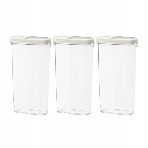 IKEA 365+ POJEMNIK PUDEŁKO NA SUCHĄ ŻYWNOŚĆ 2.3l 3szt