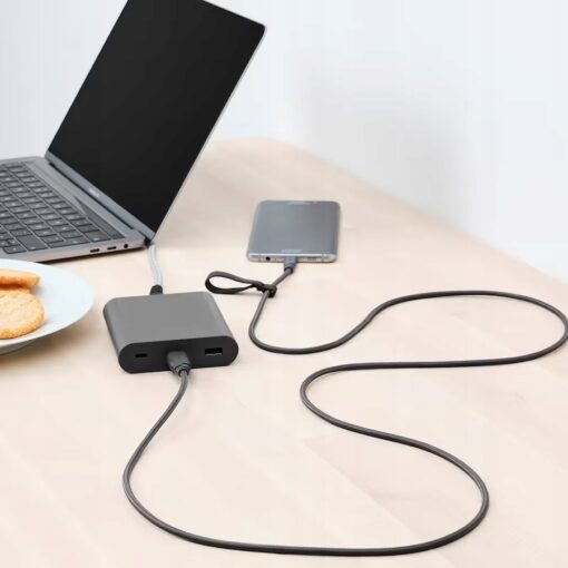 IKEA LILLHULT KABEL USB-A NA USB-MICRO SZARY 1.5 M - obrazek 3
