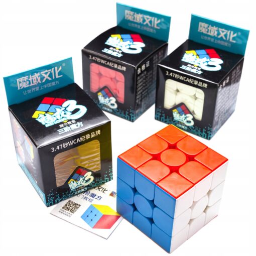 KOSTKA UKŁADANKA 3x3 BEZ NAKLEJEK MoYu + PODSTAWKA - obrazek 4