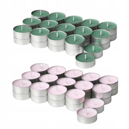 IKEA LUGNARE ŚWIECZKI TEALIGHT PACHNĄCE - JAŚMIN/TRAWA 2x30 SZT