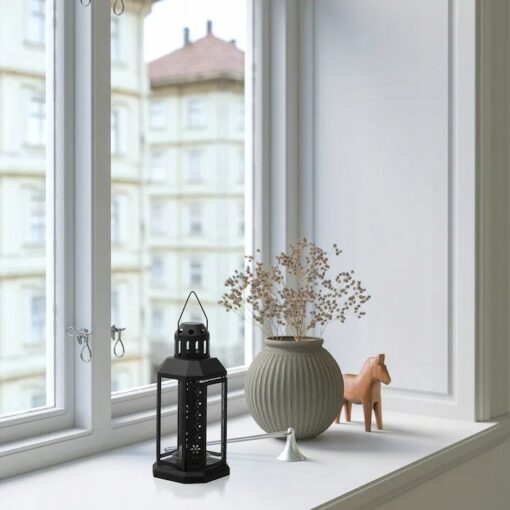 IKEA ENRUM LATARENKA LAMPION 22 CM + ŚWIECZKI 100 szt. - obrazek 2
