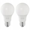 IKEA SOLHETTA ŻARÓWKA LED E27 806 LM BIAŁA 2 SZT.