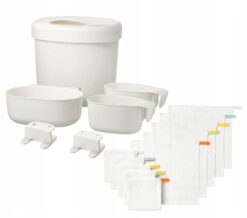 IKEA ONSKLIG/KRAMA ZESTAW KOSZY NA PRZEWIJAK + RĘCZNIKI 10szt