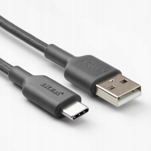 IKEA LILLHULT KABEL USB-A NA USB-C SZARY 150 CM - obrazek 5