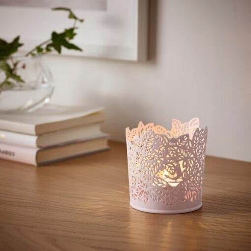 IKEA SAMVERKA ŚWIECZNIK NA TEALIGHTY RÓŻOWY 8 CM - obrazek 2