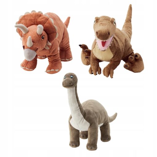 IKEA JATTELIK DINOZAUR PLUSZOWY PLUSZAK - ZESTAW 3 SZTUKI