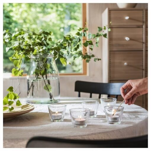 IKEA ADLAD ZESTAW - ŚWIECZKI TEALIGHT LASY + OGNISKO + TRAWA I ŚWIECZNIKI - obrazek 2