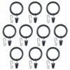 IKEA SYRLIG KÓŁKA Z ŻABKĄ I HACZYKIEM CZARNE 38 MM