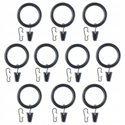IKEA SYRLIG KÓŁKA Z ŻABKĄ I HACZYKIEM CZARNE 38 MM