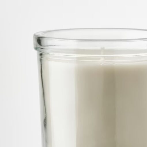 IKEA ADLAD ŚWIECA ZAPACHOWA BIAŁA - ZAPACH LASU - obrazek 2