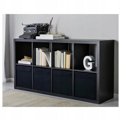 IKEA DRONA WKŁAD CZARNY 3 SZT. - DO REGAŁU KALLAX - obrazek 2